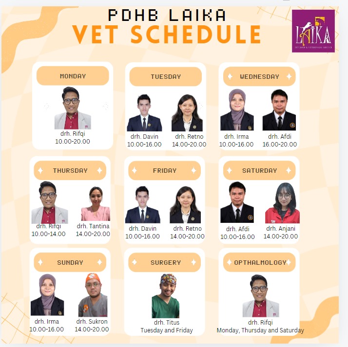 Jadwal praktek dokter hewan
